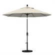 Pemberly Row Skye 9' Black Patio Umbrella in Olefin Antique Beige