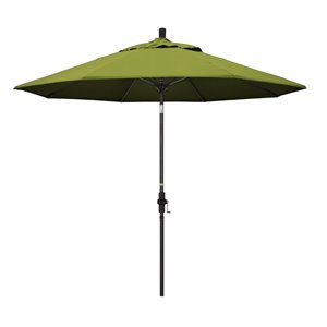 pemberly row skye 9' black patio umbrella in olefin kiwi