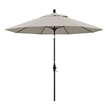 Pemberly Row Skye 9' Black Patio Umbrella in Olefin Woven Granite