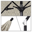 Pemberly Row Skye 9' Black Patio Umbrella in Olefin Woven Granite