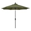Pemberly Row Skye 9' Black Patio Umbrella in Olefin Terrace Fern