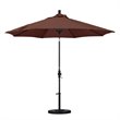 Pemberly Row Skye 9' Black Patio Umbrella in Olefin Terrace Adobe