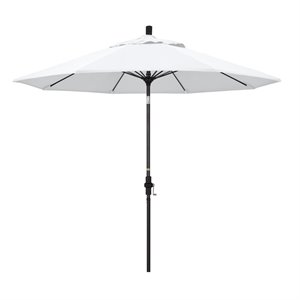 pemberly row skye 9' black patio umbrella in pacifica natural