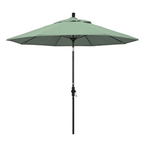 pemberly row skye 9' black patio umbrella in pacifica spa