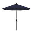 Pemberly Row Skye 9' Black Patio Umbrella in Pacifica Navy Blue