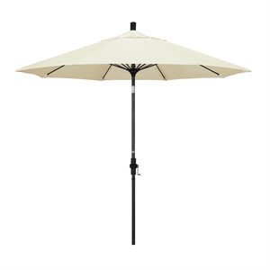 pemberly row skye 9' black patio umbrella in pacifica canvas
