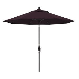pemberly row skye 9' black patio umbrella in pacifica purple