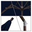 Pemberly Row Gwen 11' Bronze Patio Umbrella in Pacifica Navy Blue