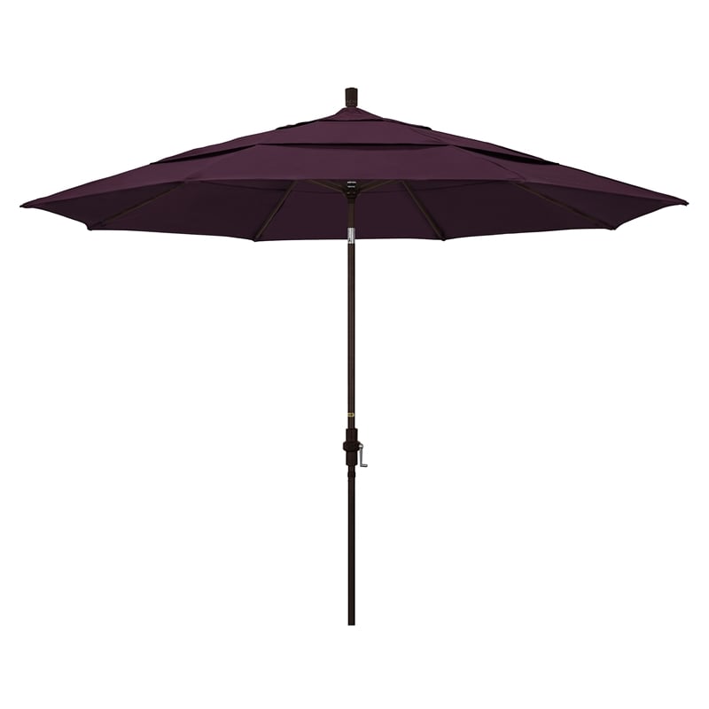Pemberly Row 11' Bronze Patio Umbrella in Pacifica Purple