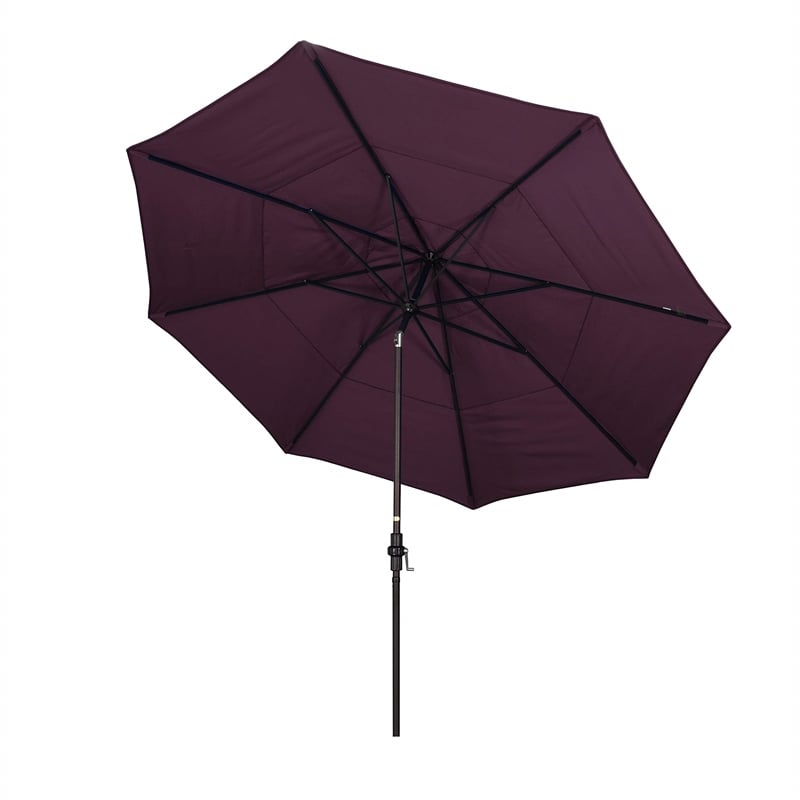 Pemberly Row 11' Bronze Patio Umbrella in Pacifica Purple