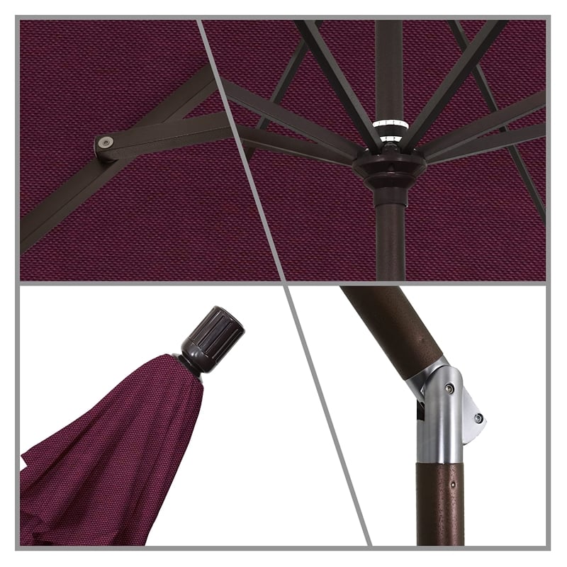 Pemberly Row 11' Bronze Patio Umbrella in Pacifica Purple