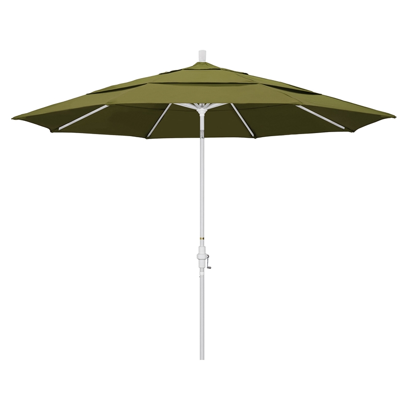 Pemberly Row 11' White Patio Umbrella in Pacifica Palm