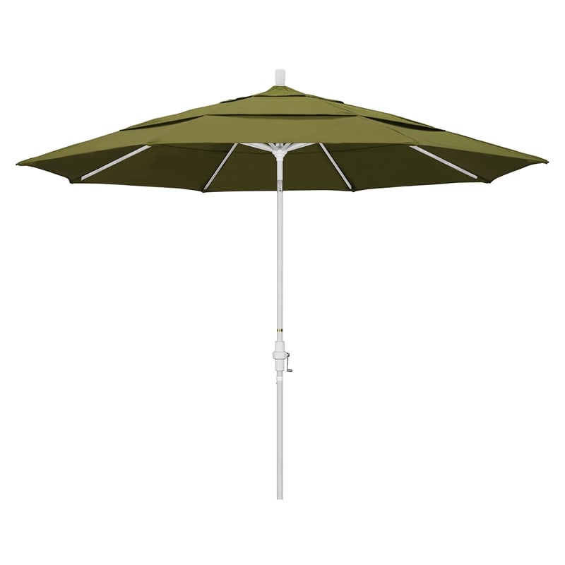Pemberly Row 11' White Patio Umbrella in Pacifica Palm