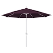 Pemberly Row 11' White Patio Umbrella in Pacifica Purple