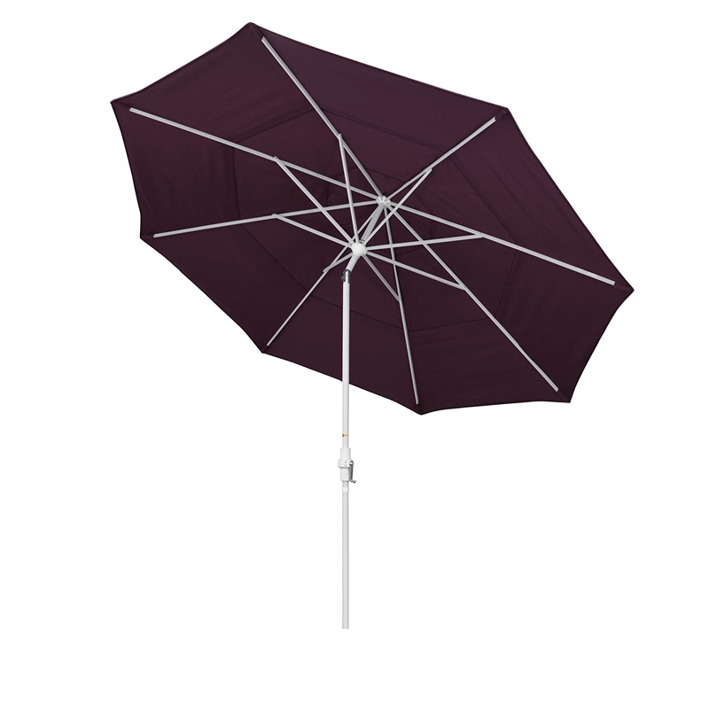 Pemberly Row 11' White Patio Umbrella in Pacifica Purple