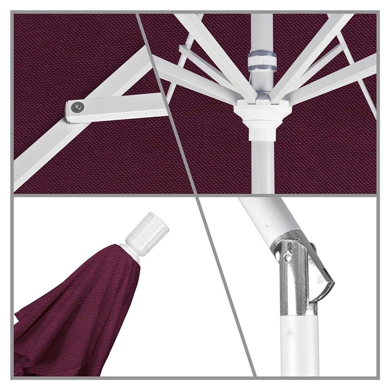 Pemberly Row 11' White Patio Umbrella in Pacifica Purple