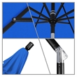 Pemberly Row 11' Black Patio Umbrella in Olefin Royal Blue