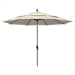 Pemberly Row 11' Black Patio Umbrella in Olefin Antique Beige