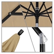 Pemberly Row 11' Black Patio Umbrella in Olefin Antique Beige