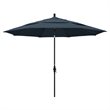 Pemberly Row 11' Black Patio Umbrella in Pacifica Sapphire