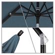 Pemberly Row 11' Black Patio Umbrella in Pacifica Sapphire