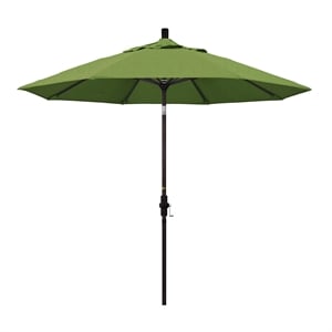 Pemberly Row 9' Bronze Patio Umbrella in Sun-brella 1A Spectrum Cilantro