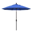Pemberly Row 9' Bronze Patio Umbrella in Olefin Royal Blue