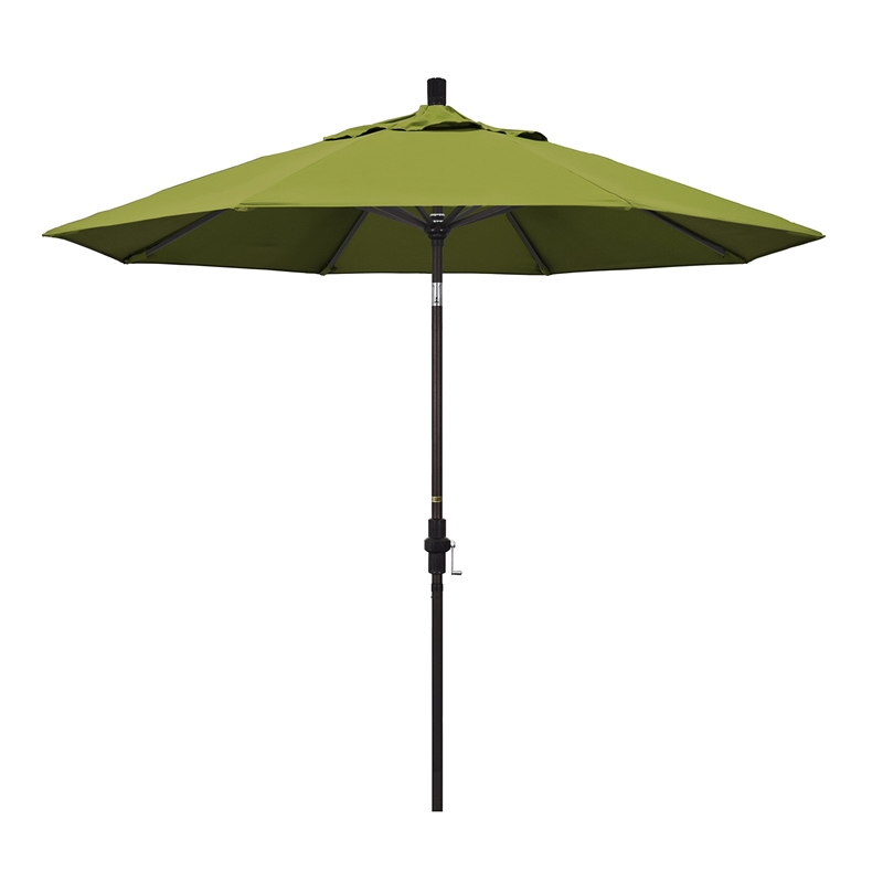 Pemberly Row 9' Bronze Patio Umbrella in Olefin Kiwi