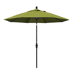 Pemberly Row 9' Bronze Patio Umbrella in Olefin Kiwi