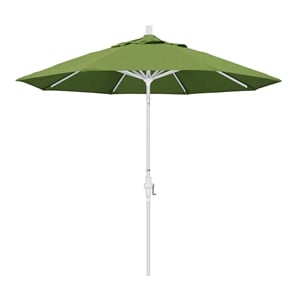 Pemberly Row 9' White Patio Umbrella in Sun-brella 1A Spectrum Cilantro