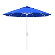 Pemberly Row 9' White Patio Umbrella in Sun-brella 1A Pacific Blue