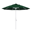 Pemberly Row 9' White Patio Umbrella in Sun-brella 1A Forest Green