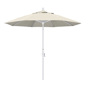 Pemberly Row 9' White Patio Umbrella in Olefin Antique Beige