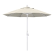 Pemberly Row 9' White Patio Umbrella in Olefin Antique Beige