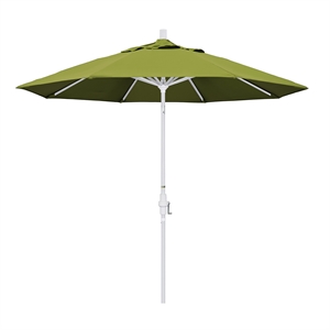 Pemberly Row 9' White Patio Umbrella in Olefin Kiwi