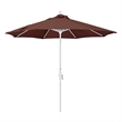 Pemberly Row 9' White Patio Umbrella in Olefin Terrace Adobe