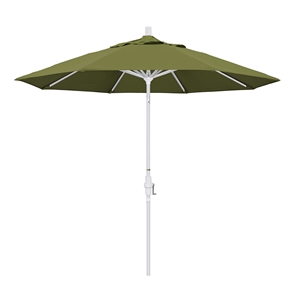 Pemberly Row 9' White Patio Umbrella in Pacifica Palm