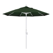Pemberly Row 9' White Patio Umbrella in Pacifica Hunter Green
