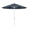 Pemberly Row 9' White Patio Umbrella in Pacifica Sapphire