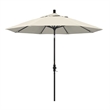 Pemberly Row 9' Black Patio Umbrella in Olefin Antique Beige