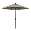 Pemberly Row 9' Black Patio Umbrella in Pacifica Taupe