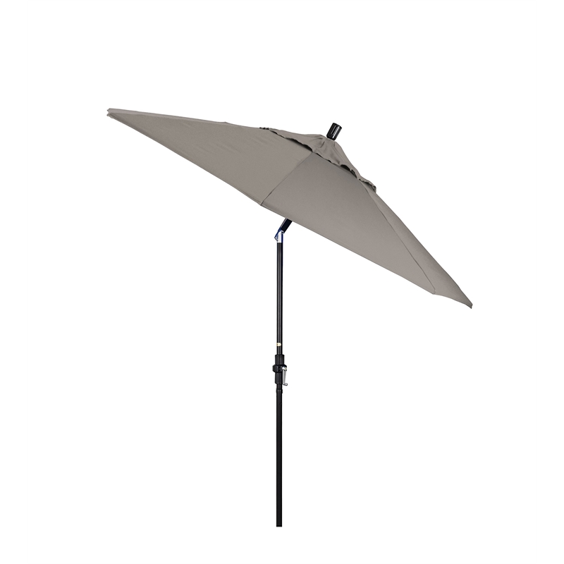 Pemberly Row 9' Black Patio Umbrella in Pacifica Taupe