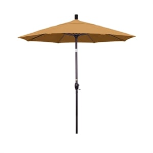 Pemberly Row 7.5' Bronze Patio Umbrella in Sun-brella 1A Teak