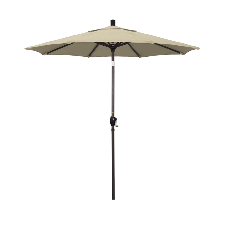Pemberly Row 7.5' Bronze Patio Umbrella in Pacifica Pacific Blue