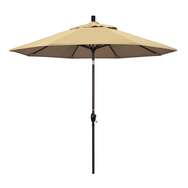 Pemberly Row 7.5' Bronze Patio Umbrella in Pacifica Pacific Blue