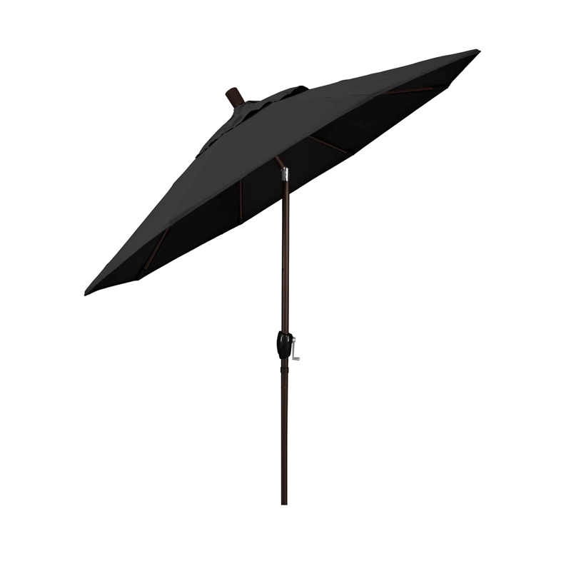 Pemberly Row 7.5' Bronze Patio Umbrella in Pacifica Black