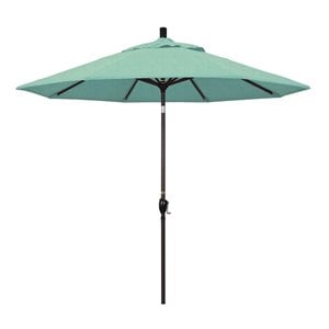 Pemberly Row 9' Bronze Patio Umbrella in Sun-brella 1A Spectrum Mist