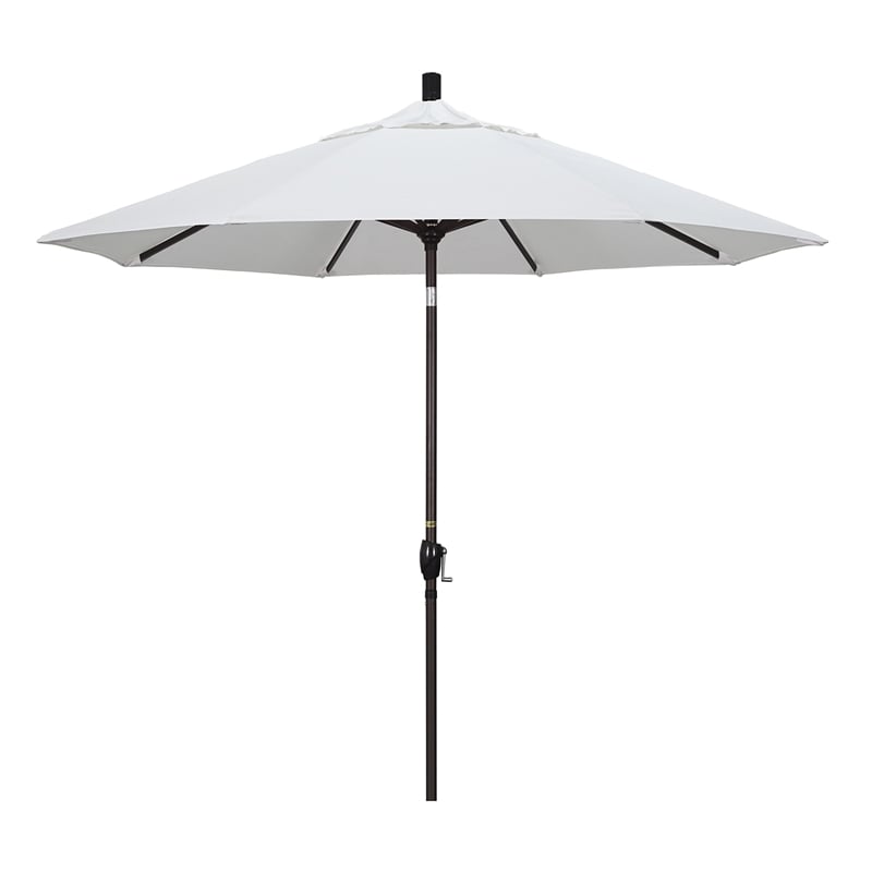 Pemberly Row 9' Bronze Patio Umbrella in Sun-brella 1A Natural