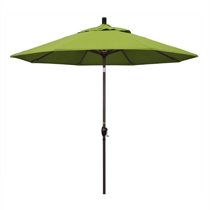 Pemberly Row 9' Bronze Patio Umbrella in Sun-brella 2A Macaw