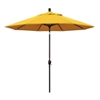 Pemberly Row 9' Bronze Patio Umbrella in Sun-brella 1A Sunflower Yellow